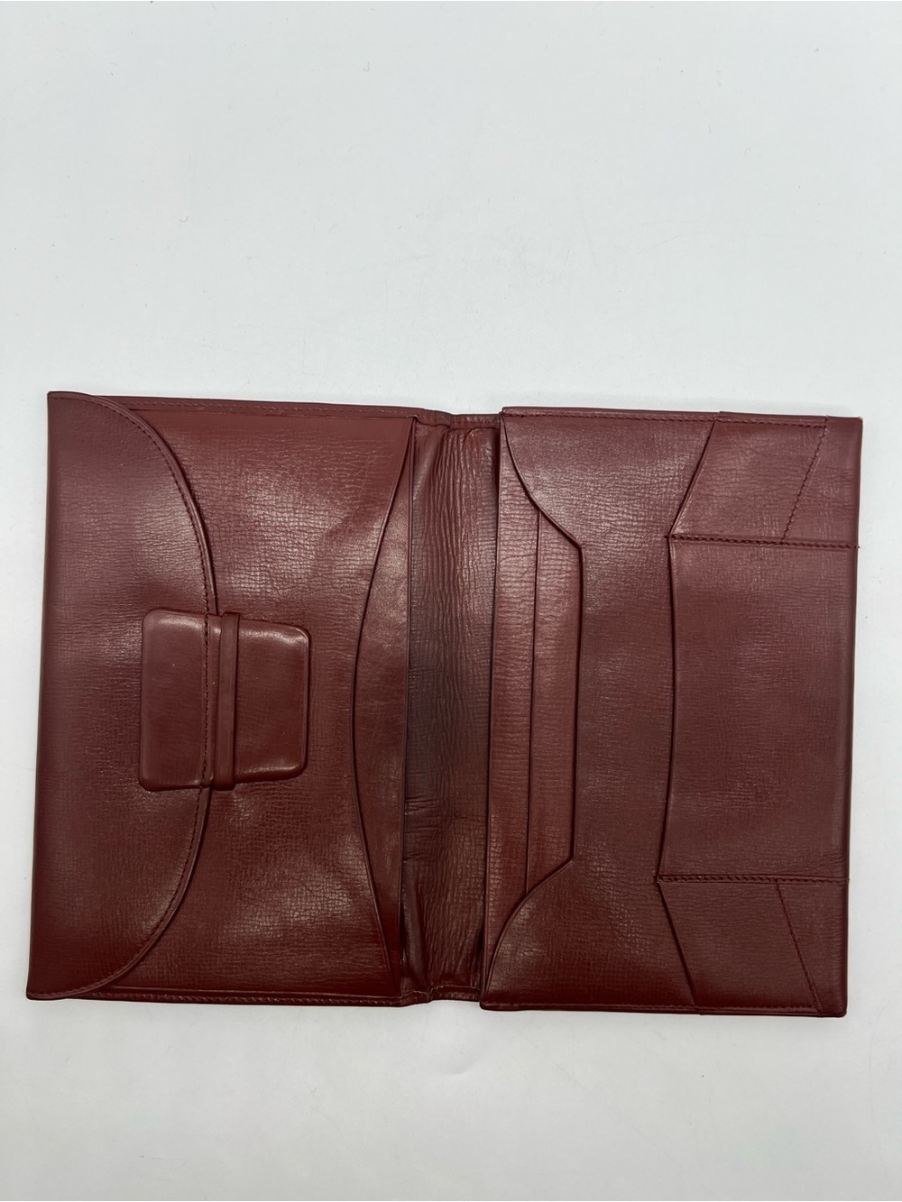 VINTAGE Brown Smooth Leather Organization Bifold Travel Wallet SmallPurse Unisex